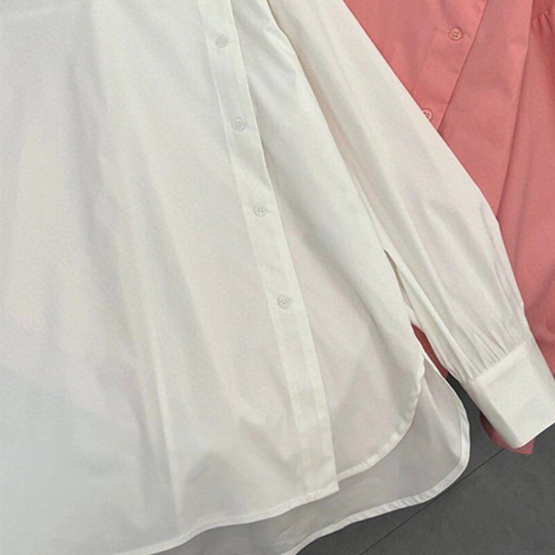 好穿的要疯掉!狂显瘦早春款新中式国风白色高端斜襟盘扣设计衬衫