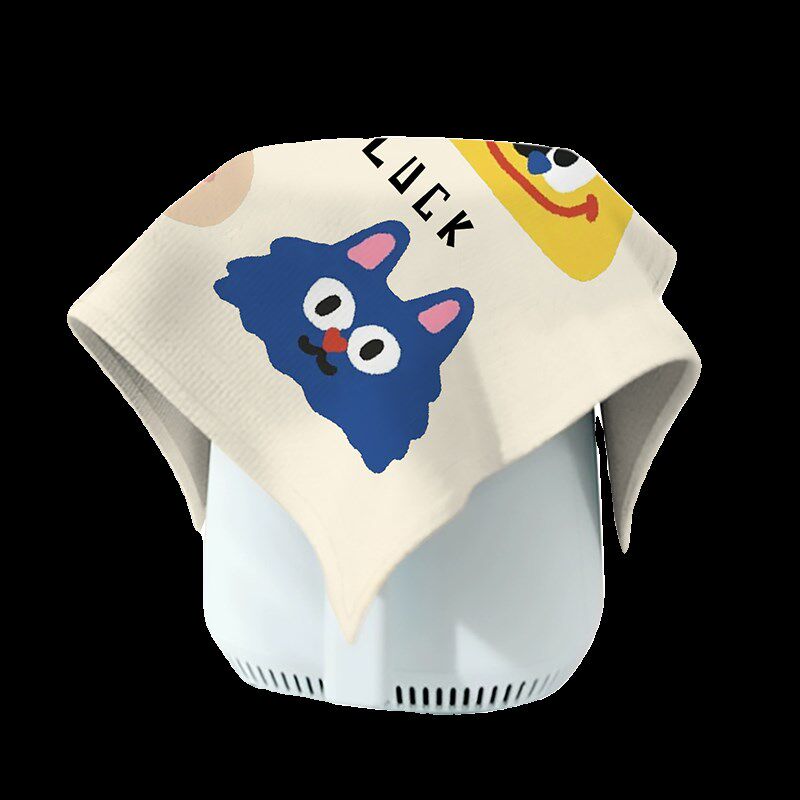 卡通宠物短毛绒防尘空气炸锅罩布可定制家用厨房多功能防水盖布