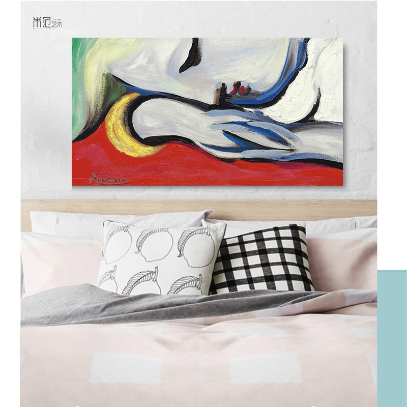 《入梦的特蕾莎》 毕加索抽象装饰画客厅挂画卧室人物油画艺术画