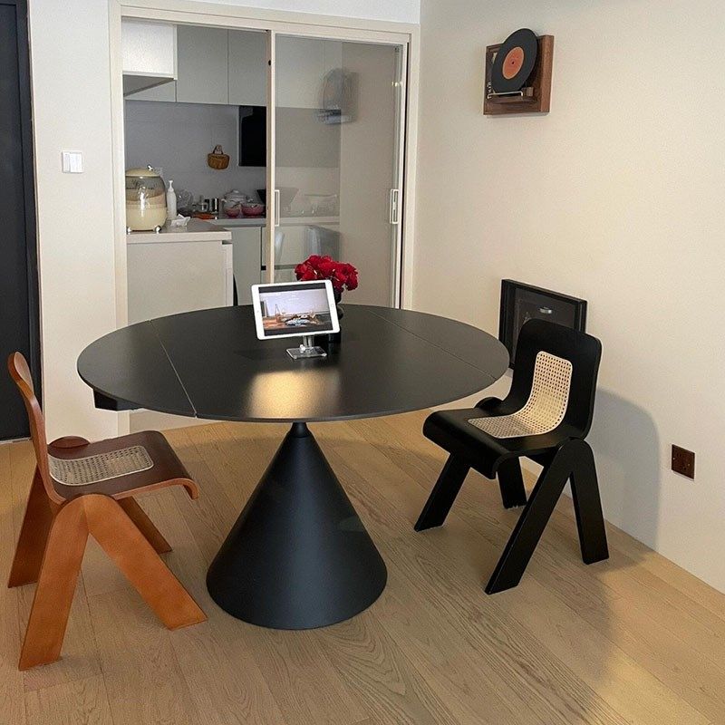 简约岩板餐桌可旋转伸缩折叠方圆两用圆饭桌小户型华尔兹餐桌椅子,住宅家具,岩板餐桌,淘宝优惠券,粉丝福利购,淘宝优惠卷