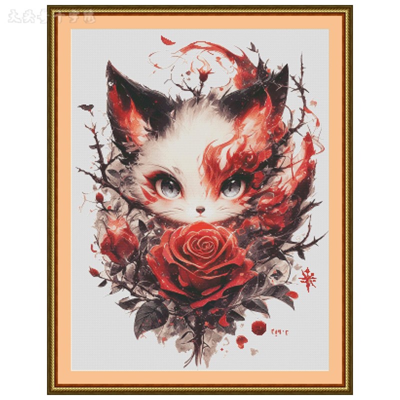 【ZZ5306-凤九玫瑰】十字绣2024新款客厅卧室大幅自己绣动漫动物