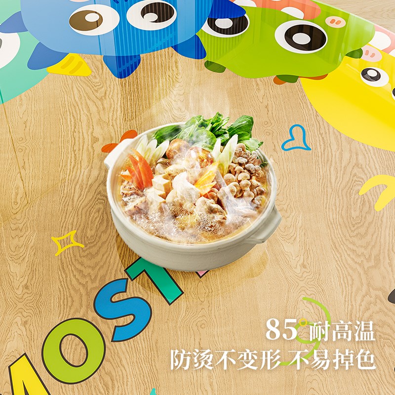 餐桌垫圆形软玻璃桌垫防油防水免洗卡通桌布茶几桌垫子桌面保护垫