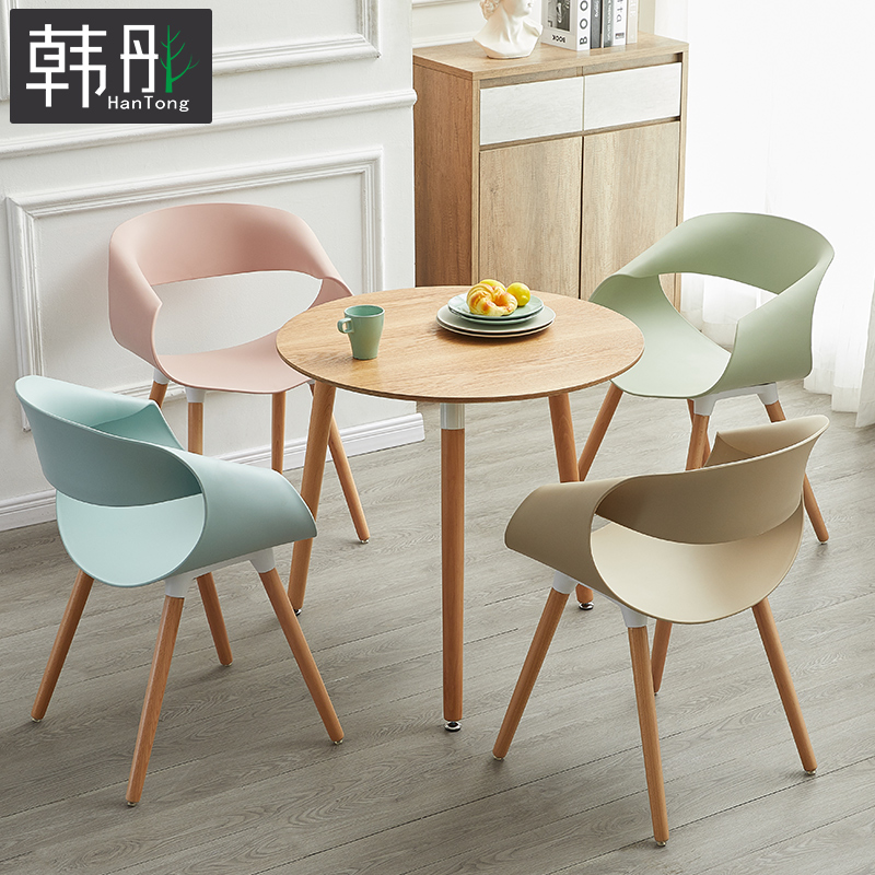 北欧椅子阳台小圆桌咖啡餐饮奶茶店餐厅简约休闲洽谈接待桌椅组合