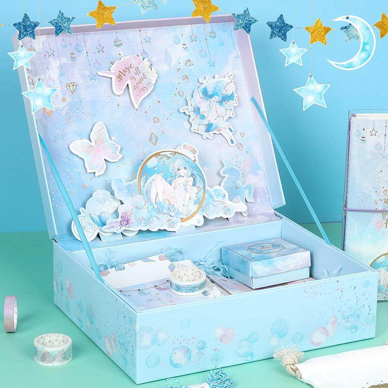 梦幻3D立体手帐礼盒套装复古烫金记事本子diy手账装饰素材小清新,3C数码配件,USB多功能数码宝,淘宝优惠券,粉丝福利购,淘宝优惠卷