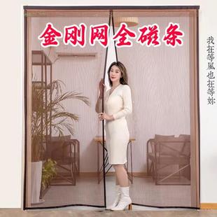 家用大门磁性纱门纱窗农村隔断自吸磁铁免打孔 魔术贴防蚊门帘夏季