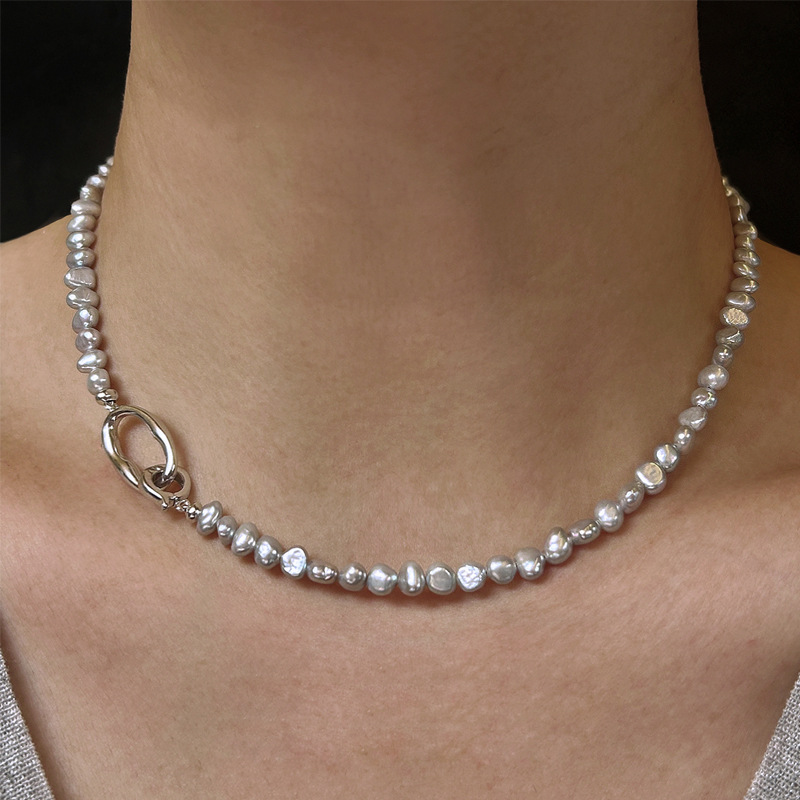 日本品质天然淡水珍珠项链诸暨巴洛克不规则异形串珠锁骨链女款毛