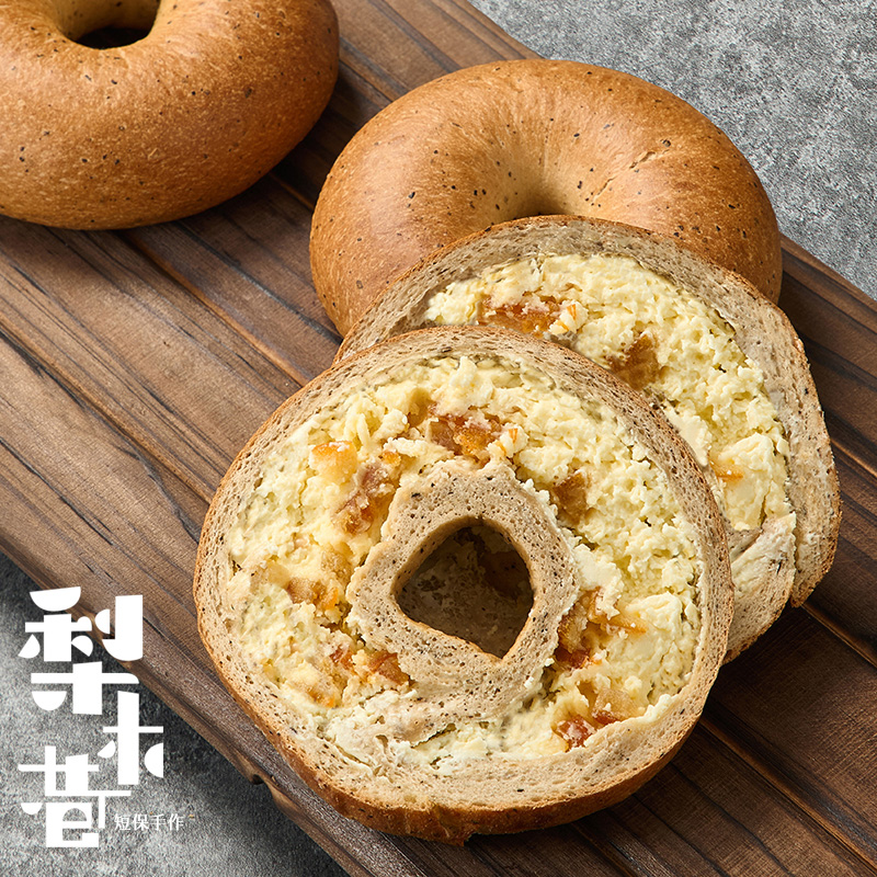 梨木巷伯爵红茶柚子奶酪贝果面包代餐饱腹欧包粗粮代餐 0添加蔗糖
