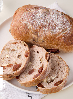 梨木巷草莓乳酪硬欧包手作面包饱腹营养早餐包代餐下午茶点心零食
