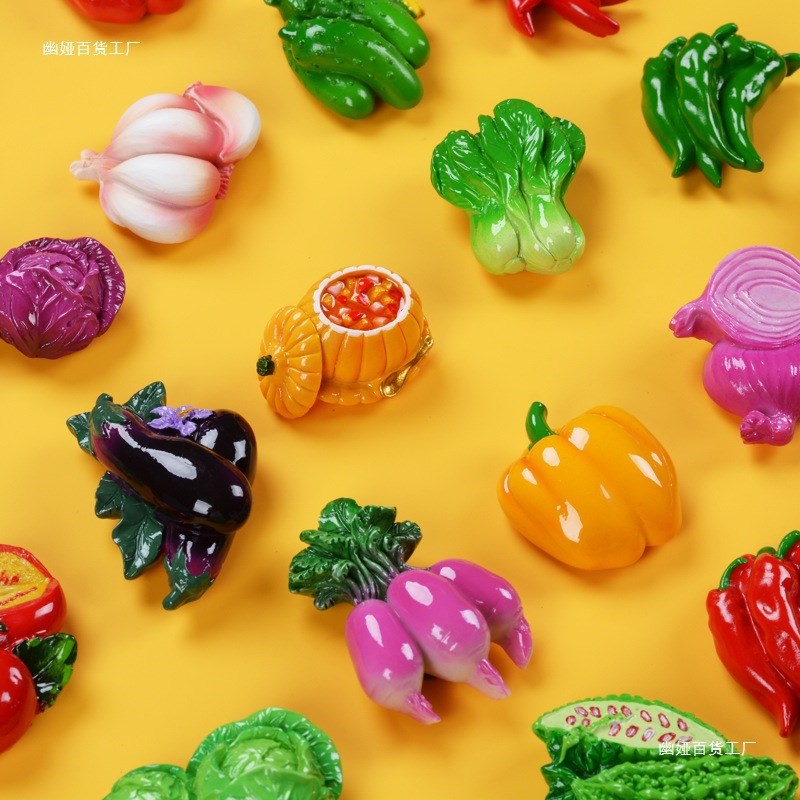 速发2025新款食物蔬菜水果冰箱贴磁贴立体创意磁力装饰贴吸铁石