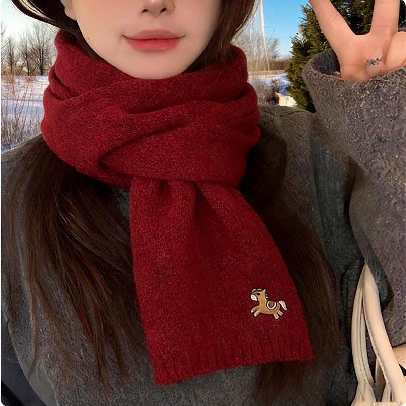 2026马年本命年围巾礼盒针织毛线围脖男女生冬季红色小马保暖可爱,服饰配件/皮带/帽子/围巾,围巾/丝巾/披肩,淘宝优惠券,粉丝福利购,淘宝优惠卷
