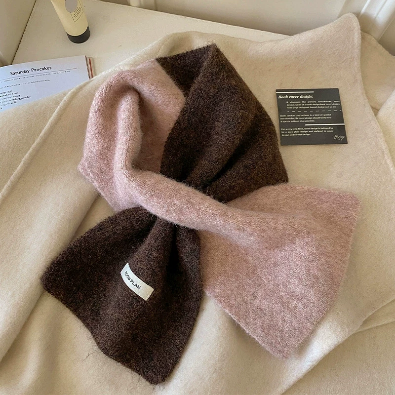 围脖女秋冬季韩版百搭交叉针织围巾保暖学生情侣冬天护颈2025新款