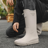 高筒雨鞋 工作耐磨胶鞋 男款 新款 时尚 外穿防水钓鱼水鞋 厨房防滑水鞋