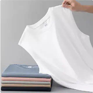 冰丝背心夏季纯色薄款宽松坎肩汗衫实体服务其它服务打底新款66