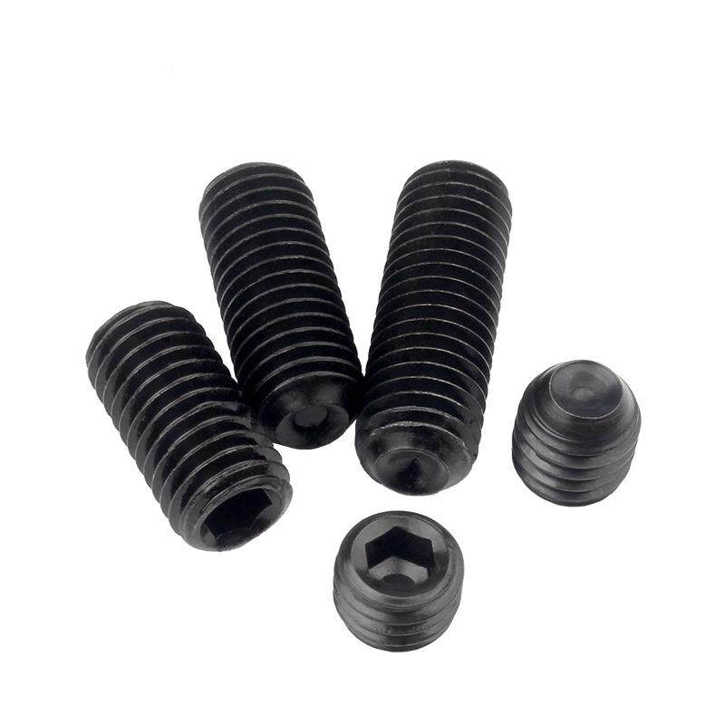 304不锈钢黑色凹钉端内六丝角机米ZLI螺紧止定无头定位付螺M2/M3/