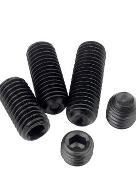 304不锈钢黑色凹钉端内六丝角机米ZLI螺紧止定无头定位付螺M2/M3/