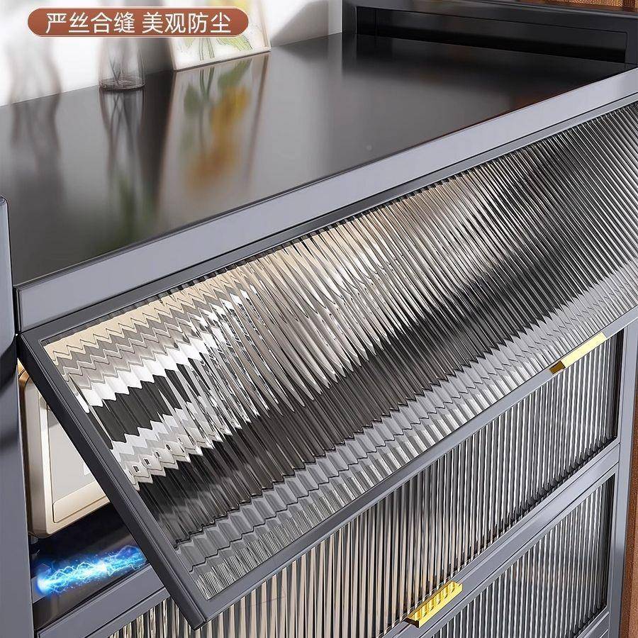 厨房置物多架收纳柜子储物柜置柜家用多功能带门落物地层无品牌/