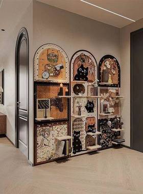 实木洞洞板置物NZT造架法式墙面挂板型墙挡玄关户入装遮饰收纳架