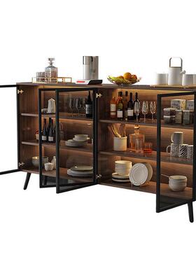 墙Fls边2tBesedF柜现代简约意式极简轻奢客茶水柜靠碗柜厨房柜餐