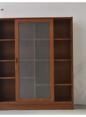 复柜丹麦古中复刻推拉门缅甸柚木书柜Cy627034餐边古家具