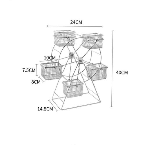 美式创意具不锈304摩天DIP轮甜品架薯餐条架蛋糕架西钢餐宴酒小吃