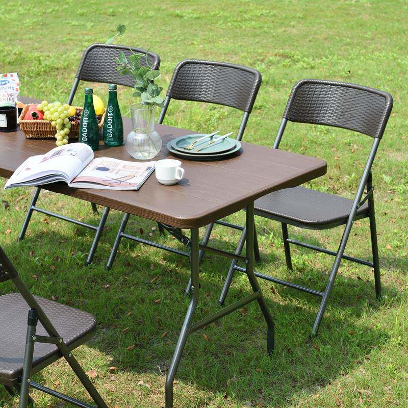 N5户外桌桌椅折叠子室外简易长方形餐桌饭桌无品牌/露台庭院可花