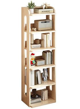 实木书架置物架落一体靠简墙转书角储物RTQ柜地易儿童学生桌边松