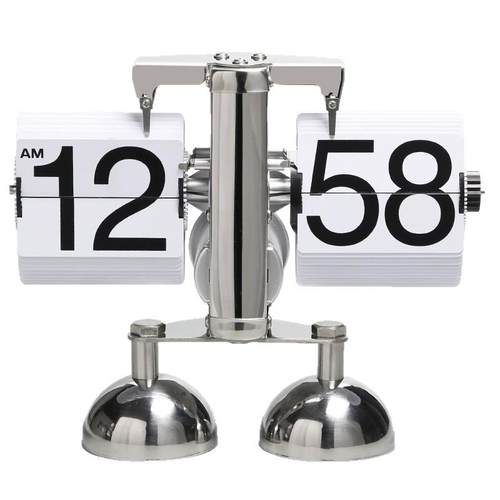 厂脚家自动翻页钟小平客厅天古座钟复创意FAX单个性艺术座钟