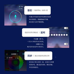 R色GB灯带手机APP43544控制七渐变氛霓虹围智能遥彩控自动可变led