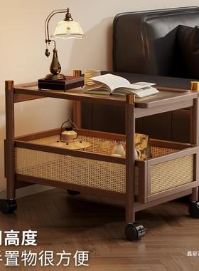 KFB沙几发边可移动客厅侧边柜中古小推车床小头置物架小户茶型几