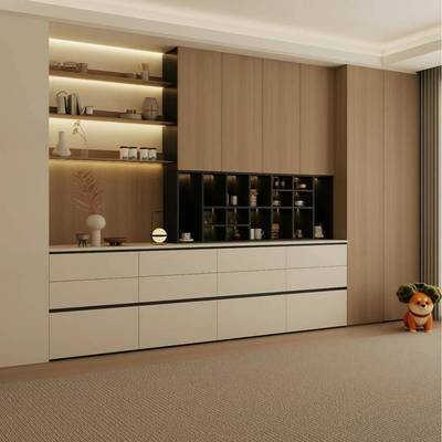 北京厂家定制餐无品牌/边柜现代约实木免漆材质整体衣柜简家具客