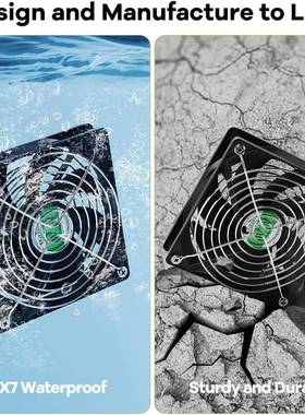 0W太阳能风扇室外太2阳风，棚屋，鸡笼，带两个能77860IPX7扇防水