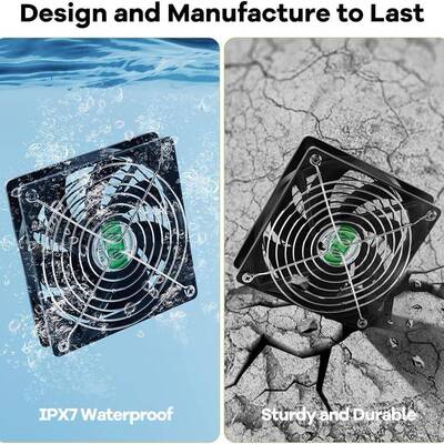 0W太阳能风扇室外太2阳风，棚屋，鸡笼，带两个能77860IPX7扇防水