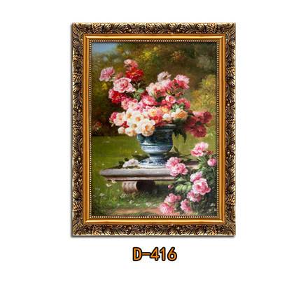 欧式床头装饰画花卉古典欧式餐厅玄关壁画美式挂画富贵牡丹花客厅图片