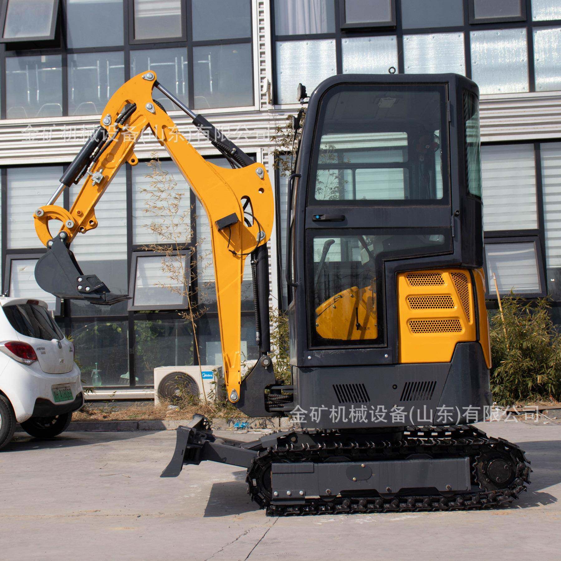 出口加掘型拿无品牌/大履带式挖机HT22用挖土微小挖机家果园小型