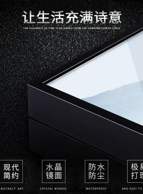 新电中ZUB式山水画表箱挡盒装饰画水墨意境配电箱电闸遮强电源空