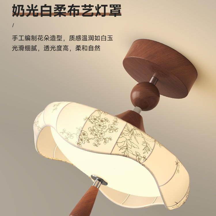 宋氏美学中过道灯走廊灯古风复古艺IMA印花布胡桃色入户玄灯阳台,电子元器件市场,其它元器件,淘宝优惠券,粉丝福利购,淘宝优惠卷