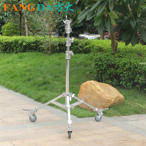 奥宝MF-7070B重型影视灯架 摄影灯架闪光灯支架全精钢制造 带滑轮