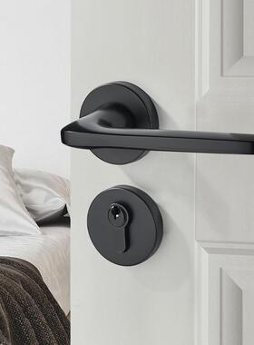静音门锁锁卧室室内房门浴门锁简约极简卫生间具室FYR提上反锁