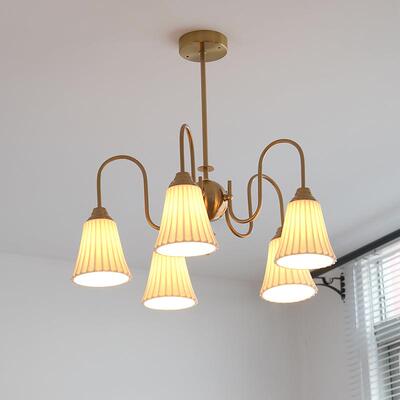 中新款法式吊6653复古灯美式陶瓷奶风古简油约客厅餐厅灯卧室衣帽