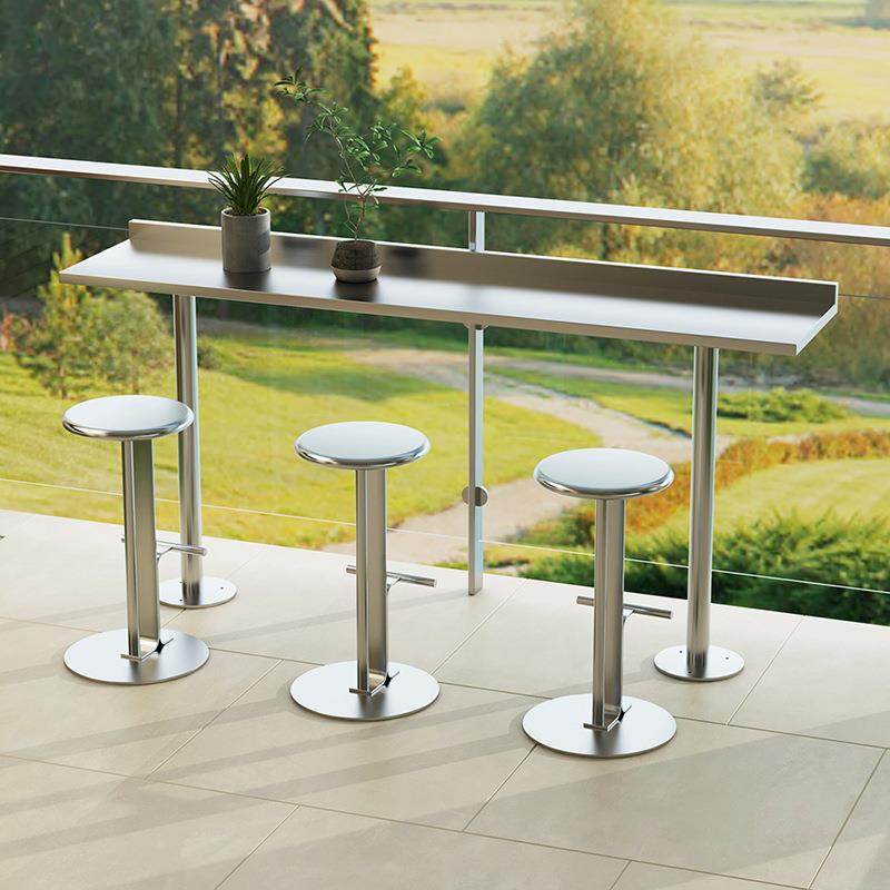 吧无品牌/不锈钢吧台椅户外吧桌椅高脚凳室外高脚高脚椅露天台椅