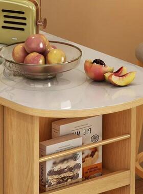 可玻缩璃吧台桌一体家柜用餐RYW边客厅岛台餐桌小户型伸隔断储物