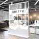 菟2简现代办公室公司铁348艺屏风隔断墙酒店约厅背景形大象墙户入