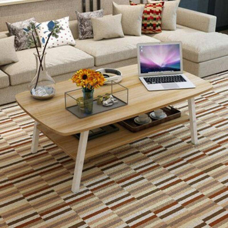 几简小桌子简约约厅茶几矮客桌子客厅双层小茶几茶小户型EOP茶几