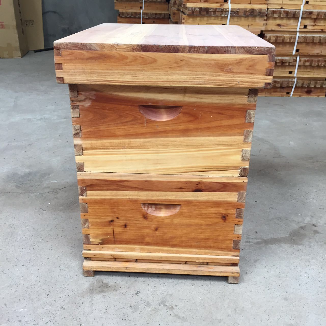 全烘干蜂箱 杉木蜂箱 意蜂 中蜂蜂箱标准十框 双层蜂箱 煮蜡