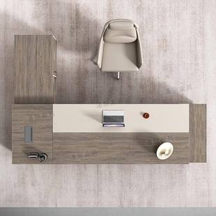 老桌办公桌椅组板合简约现公代总裁桌经669主管桌大班台办理家具