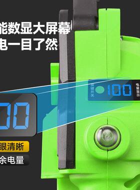 新44176款升级寸无电锯刷锂电锯家用单手锯户伐外木电动锯无线手