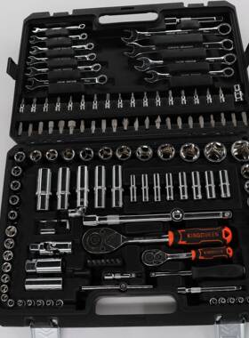 厂家销套筒扳VJO手全套具箱套装维修工直具套筒工轮扳手螺丝棘多