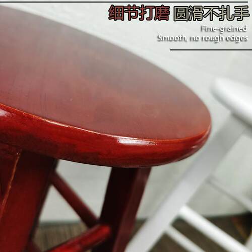 高实木圆凳高凳板凳吧凳高高木凳脚子梯凳凳小板凳子家用DZN酒吧
