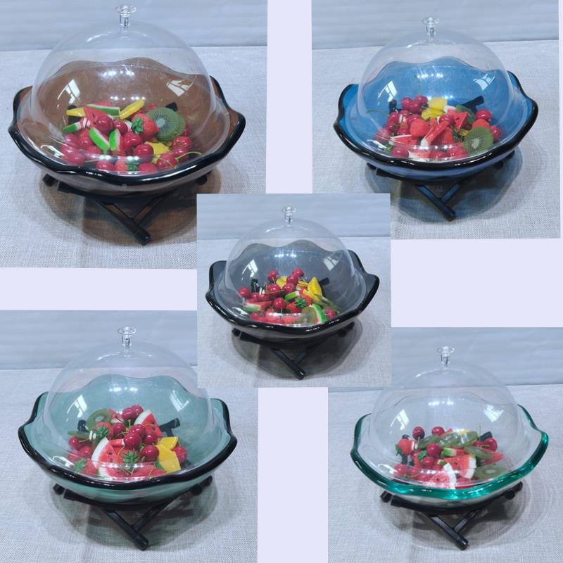 ?玻璃自助餐水果盘助餐果展示盘餐自厅餐具器皿沙盘F75SM9T6水自
