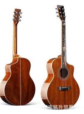 全单面4单吉他直销瑰多种款式云杉木桃花芯玫单木板1寸GSU40寸